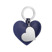 Load image into Gallery viewer, Heart Keyring with Leather - Engrave.ie