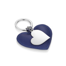 Load image into Gallery viewer, Heart Keyring with Leather - Engrave.ie