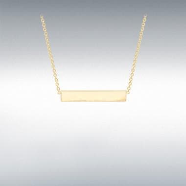 Rose gold horizontal hot sale bar necklace