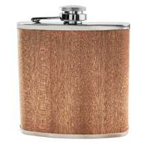 Load image into Gallery viewer, 6OZ WOOD HIP FLASK - DARK - Engrave.ie