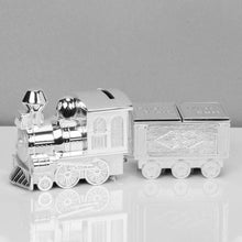 Load image into Gallery viewer, SILVER PLATED TRAIN MONEY BOX & TOOTH/CURL CARRIAGE - Engrave.ie