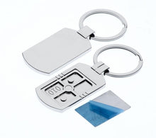 Load image into Gallery viewer, Polished Rectangle Keyring  30 x 20mm - Engrave.ie
