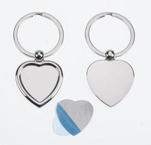 Load image into Gallery viewer, Polished Heart Keyring, 30 x 37mm - Engrave.ie
