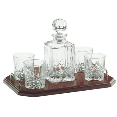 LONGFORD SQUARE DECANTER TRAY SET - Engrave.ie