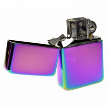 Load image into Gallery viewer, Multi Colour/Rainbow Finish Brass Flip Lighter - Engrave.ie
