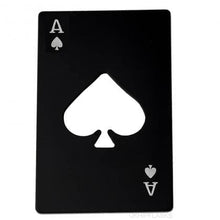 Load image into Gallery viewer, BOTTLE OPENER - RECTANGULAR - BLACK ACE OF SPADES - Engrave.ie
