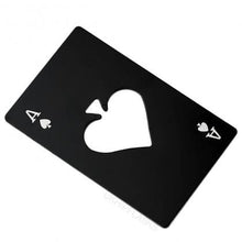 Load image into Gallery viewer, BOTTLE OPENER - RECTANGULAR - BLACK ACE OF SPADES - Engrave.ie
