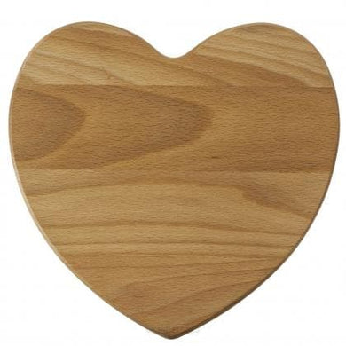 BEECH WOOD - HEART - MEDIUM - CHOPPING BOARD - Engrave.ie