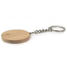 Load image into Gallery viewer, KEYRING - BEECH WOOD - ROUND - SMALL - Engrave.ie
