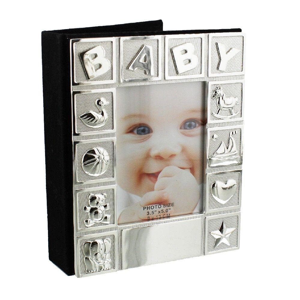 SILVERPLATED BABY PHOTO FRAME & ALBUM - Engrave.ie