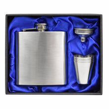 Load image into Gallery viewer, 6oz Steel Hip Flask with cups - Engrave.ie
