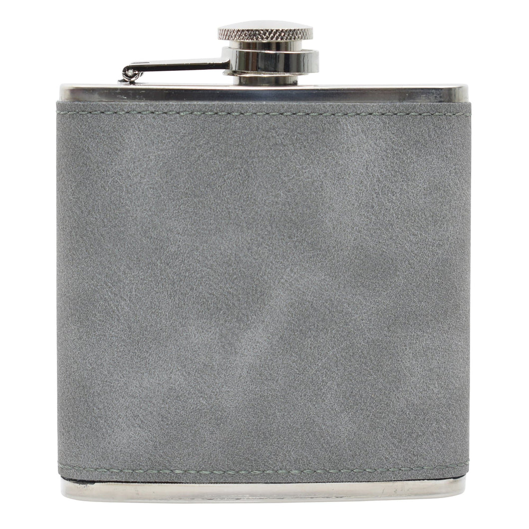 6OZ TWO TONE PU LEATHER - GREY - Engrave.ie