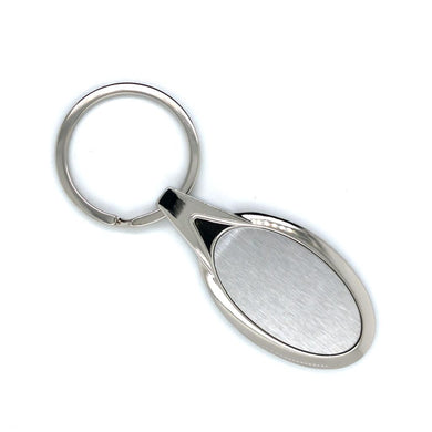 Polished Oval Keyring  20 x 38mm - Engrave.ie