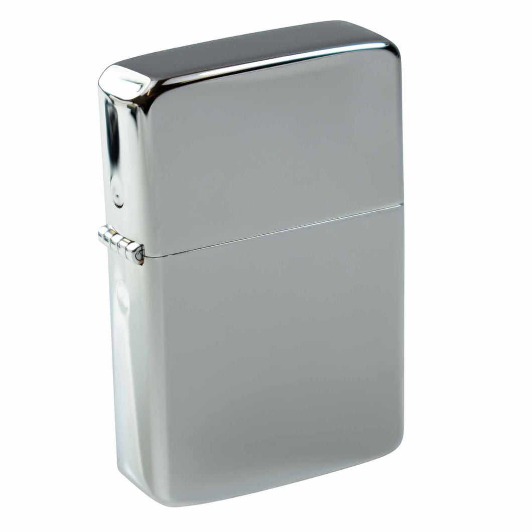 Chrome Brass Flip Lighter - Engrave.ie