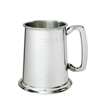 Load image into Gallery viewer, DOUBLE LINE PEWTER TANKARD WITH PLAIN HANDLE - 1 PINT - Engrave.ie
