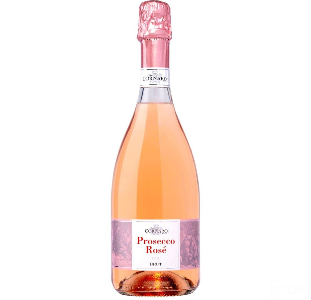 Cornaro Prosecco Rose Spumante Italy & Glasses Set - Engrave.ie