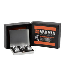 Load image into Gallery viewer, MAD MAN SILVER BRUSHED STAINLESS STEEL DICE SET - Engrave.ie
